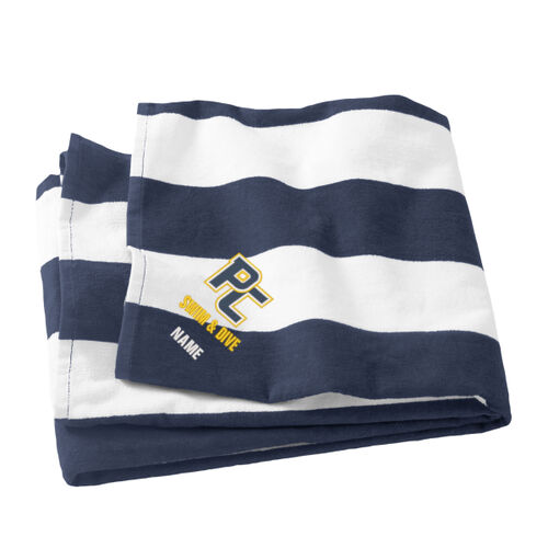Cabana Stripe Beach Towel - Name Option Thumbnail
