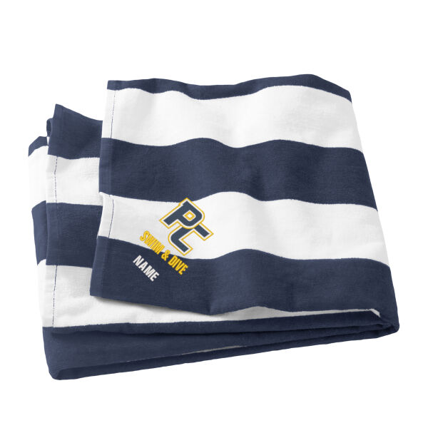 Cabana Stripe Beach Towel - Name Option Thumbnail